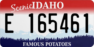 ID license plate E165461
