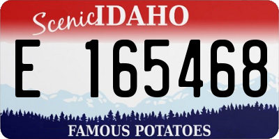 ID license plate E165468