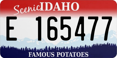 ID license plate E165477