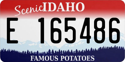 ID license plate E165486