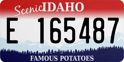 ID license plate E165487