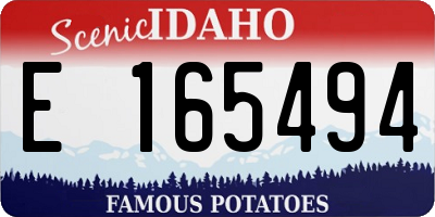 ID license plate E165494