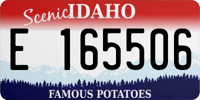 ID license plate E165506