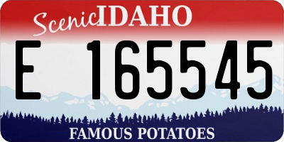 ID license plate E165545
