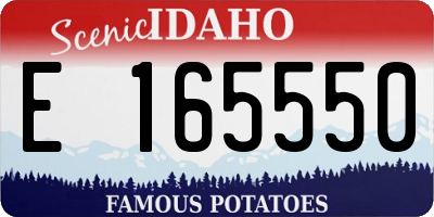 ID license plate E165550
