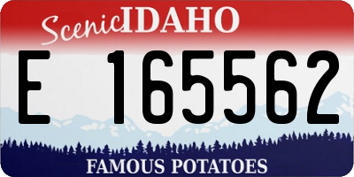 ID license plate E165562