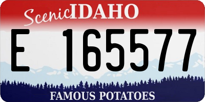 ID license plate E165577