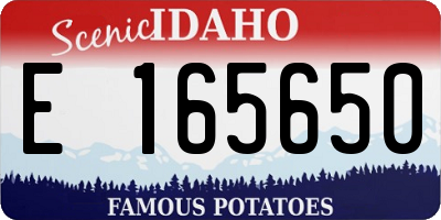 ID license plate E165650