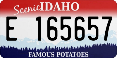 ID license plate E165657