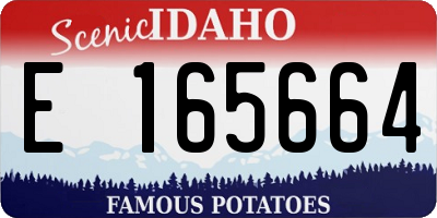 ID license plate E165664