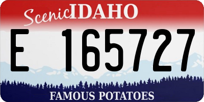 ID license plate E165727