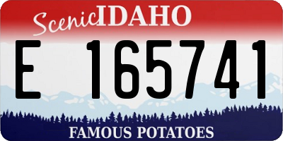 ID license plate E165741