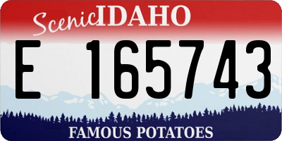 ID license plate E165743