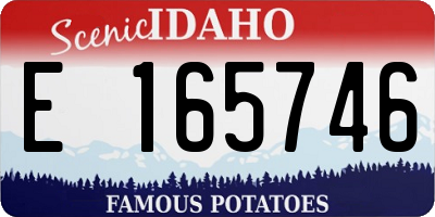 ID license plate E165746