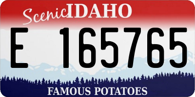 ID license plate E165765