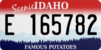 ID license plate E165782