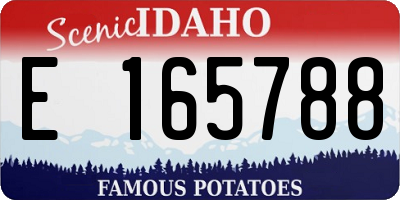 ID license plate E165788