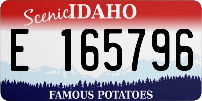 ID license plate E165796