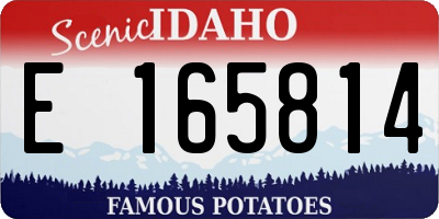 ID license plate E165814
