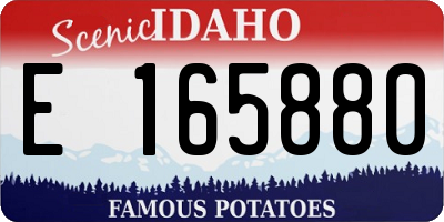 ID license plate E165880