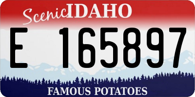 ID license plate E165897