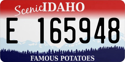 ID license plate E165948