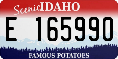 ID license plate E165990