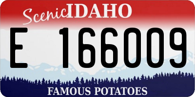 ID license plate E166009