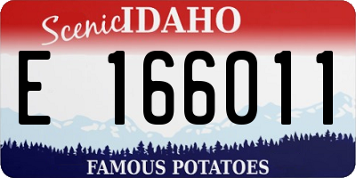 ID license plate E166011