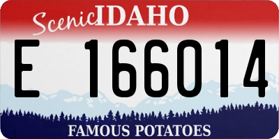 ID license plate E166014
