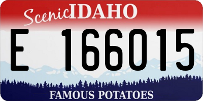 ID license plate E166015