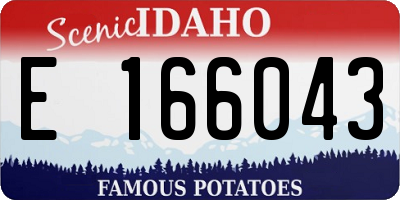 ID license plate E166043