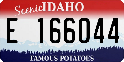ID license plate E166044