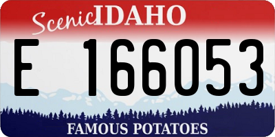 ID license plate E166053