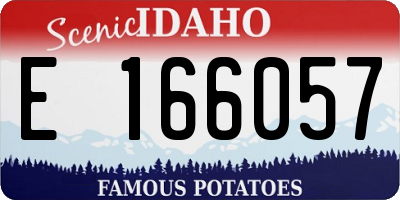 ID license plate E166057