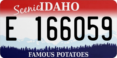 ID license plate E166059