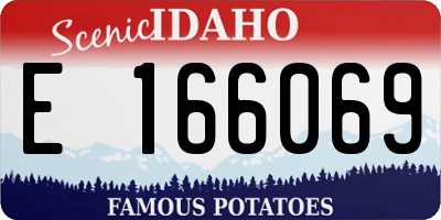 ID license plate E166069
