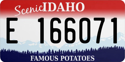 ID license plate E166071