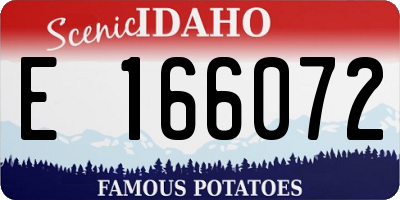 ID license plate E166072