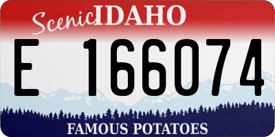 ID license plate E166074