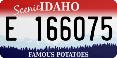 ID license plate E166075