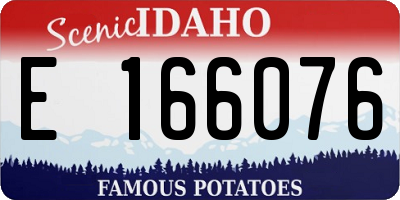 ID license plate E166076