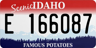 ID license plate E166087