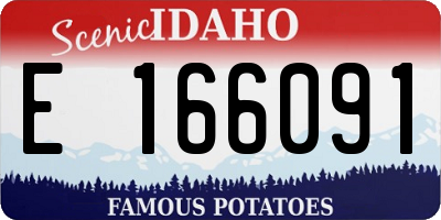 ID license plate E166091