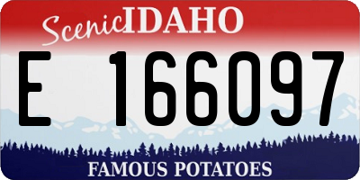 ID license plate E166097