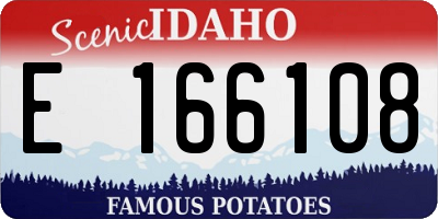 ID license plate E166108
