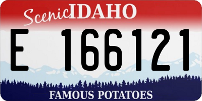 ID license plate E166121