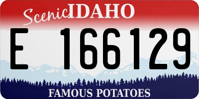 ID license plate E166129