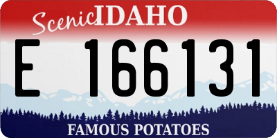 ID license plate E166131