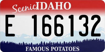 ID license plate E166132